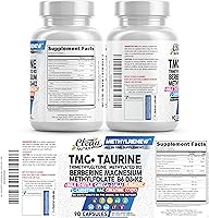 Vista 8 de Clean Nutra TMG Supplements 1000mg Multivitamínico metilado para mujeres y hombres Taurina B6 Vitaminas B12 D3 K2 Trimetilglicina Magnesio