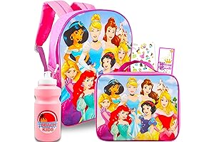 Disney Princess Backpack for Girls 4-6: Enchanting 5-Piece Bundle for School Adventures