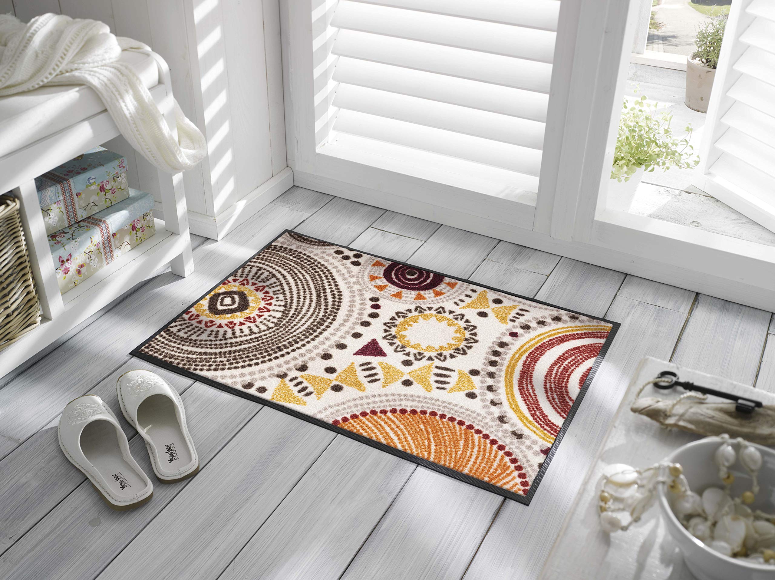 Wash+Dry Tappeto Boho Style 50x75cm, Adatto per Interni ed Esterni, Lavabile
