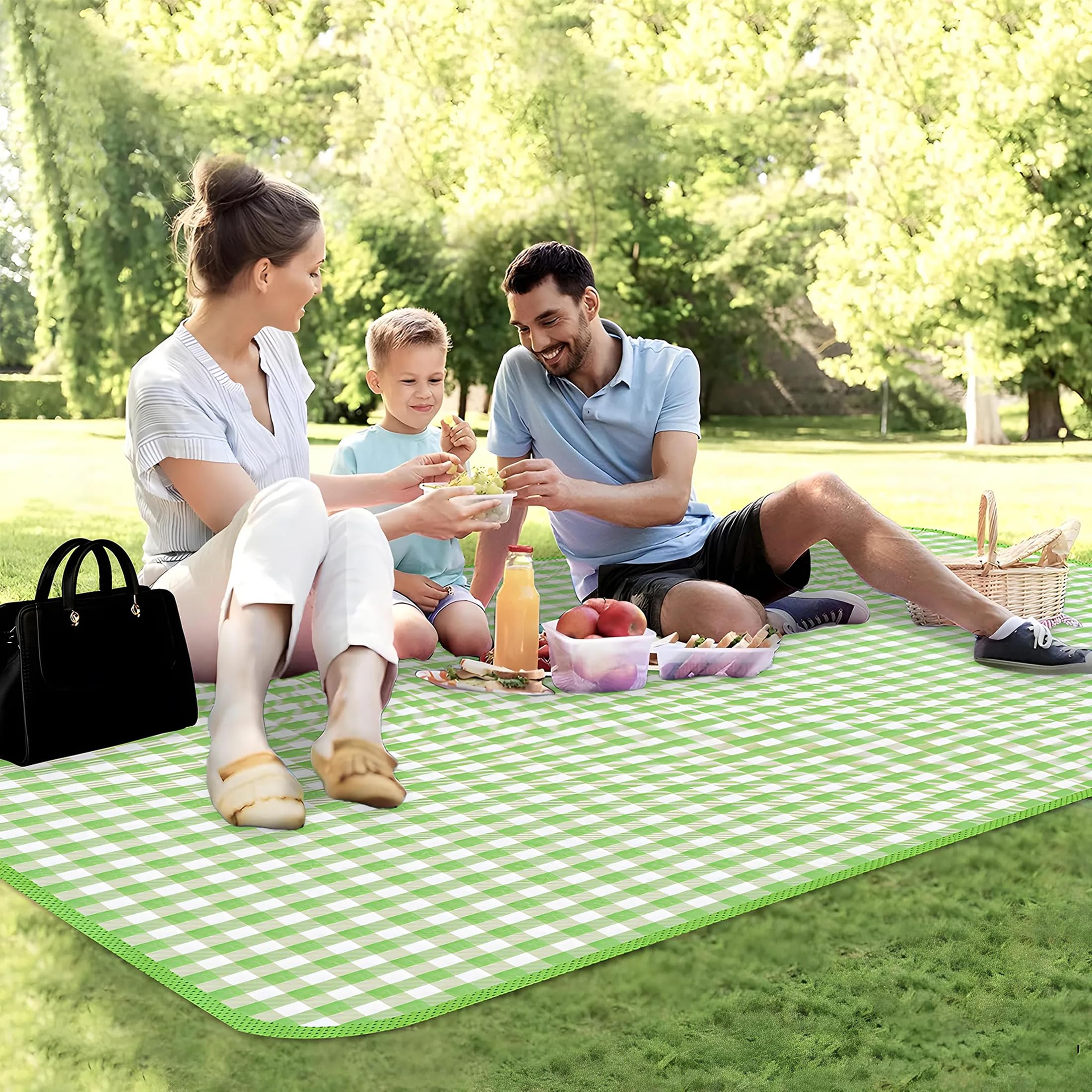Kuber Industries Chatai Mat | Foldable Chatai for Travel | Sleeping Mat for Floor | Bedsheet & Mattress Protector | Floor Chatai Mat for Yoga | Chatai for Picnic | Check-Design | Green (B0CTMS4DR2) Amazon Price History, Amazon Price Tracker