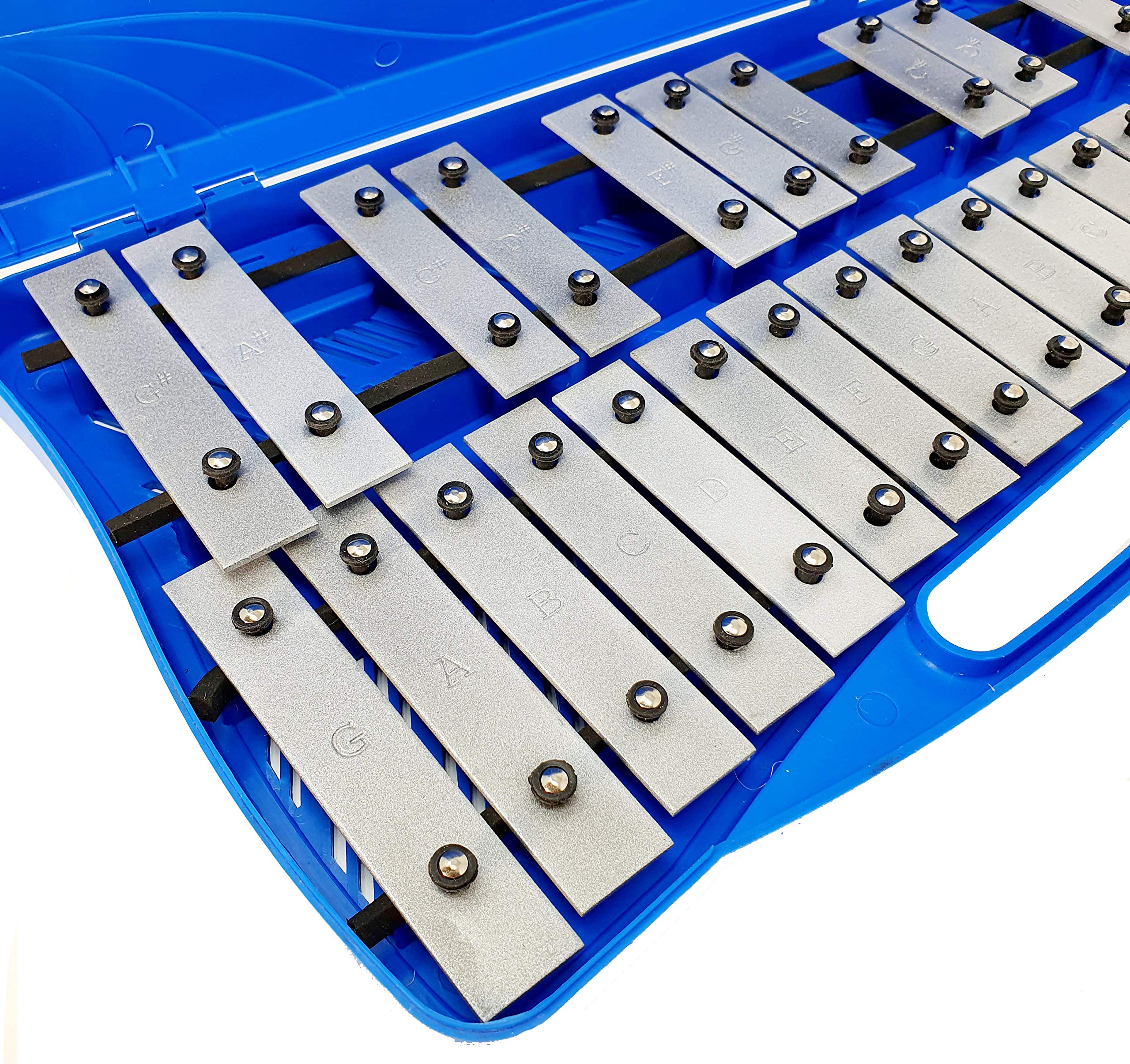 GLOCKENPIEL CARRILLON METALOFONO XILOFONO GEWA AG25N2 CROMATICO, 25 TECLAS SILVER CON ESTUCHE Y MAZAS - ROCKMUSIC ESPAÑA