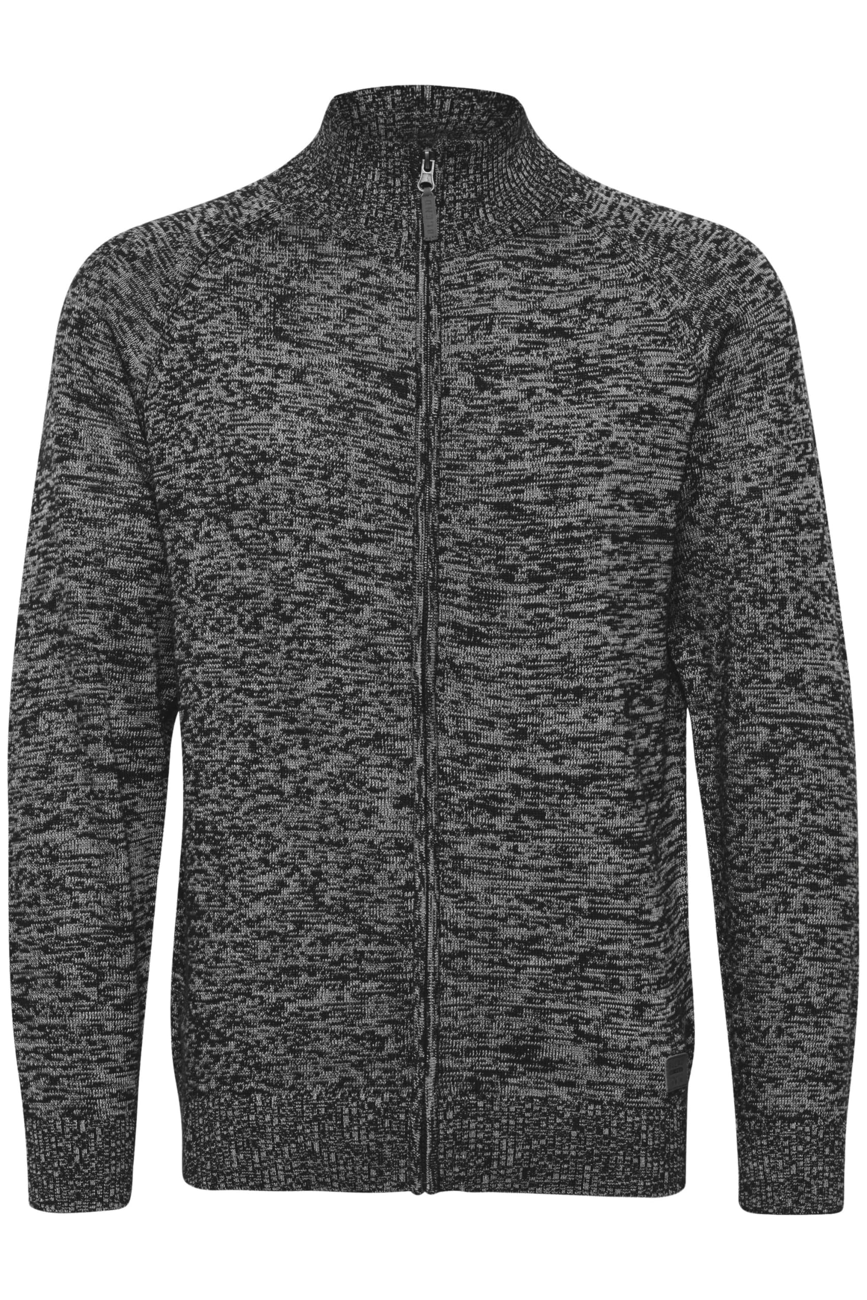 Blend BHDaniri Herren Strickjacke Cardigan Feinstrick mit Stehkragen Reißverschluss Rippbündchen Baumwollmischung Regular fit