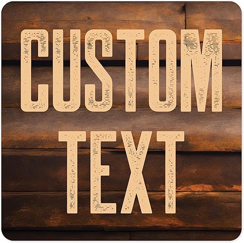 Miniatura 296 de Letrero Personalizado, Letrero de Calle Personalizado, 11 Colores de Fuente, 13 Estilos de Fuente, 4 Opciones de Agujeros, 22 Tamaños, 6x24 Madera