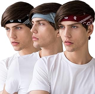 Bandana Set â€“ Classic Paisley Black Maroon Blue Pattern Square Bandanas â€“ Pack Of 3 Classic Retro Colours