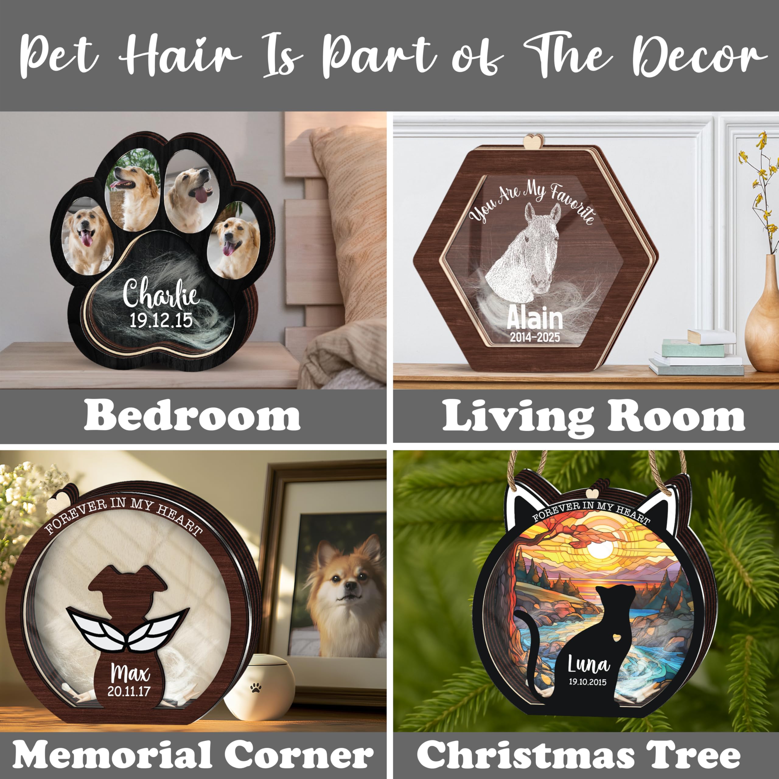 Scatola in legno personalizzata per animali domestici, scatola commemorativa con zampa per la perdita di animali domestici, biglietto di simpatia, regalo per gli amanti degli animali domestici