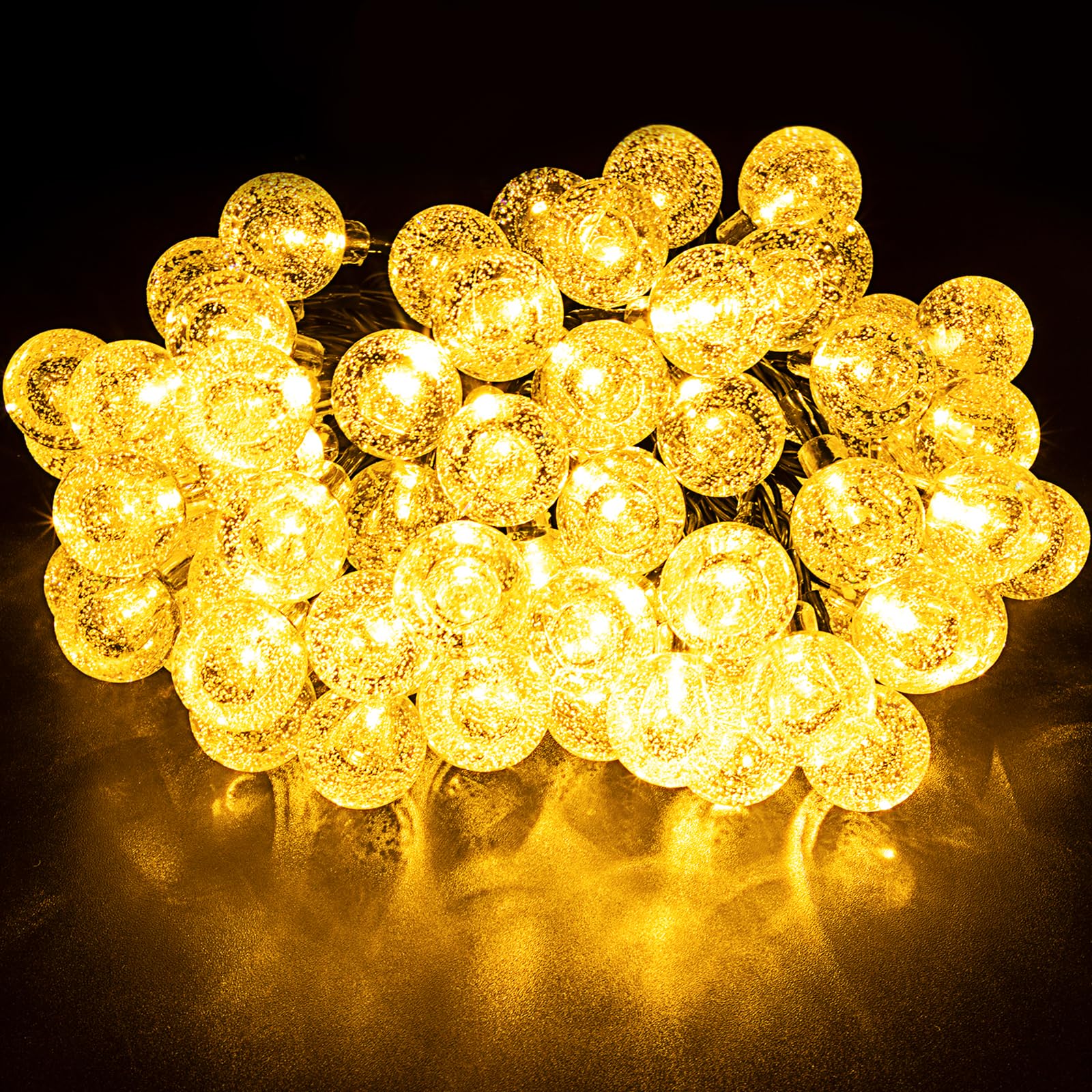 Amzxart Catena di luci solari per esterni, 2 x 22 m, 200 LED a energia solare, 8 modalità Amzxart Catena di luci solari per esterni, 2 x 22 m, 200 LED a energia solare, 8 modalità