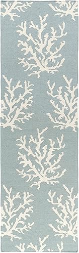 MarkDay - Alfombras de área Hounslow de 2 x 8 pies alfombra de área de transición color azul y marfil para sala de estar dormitorio o cocina 2 pies