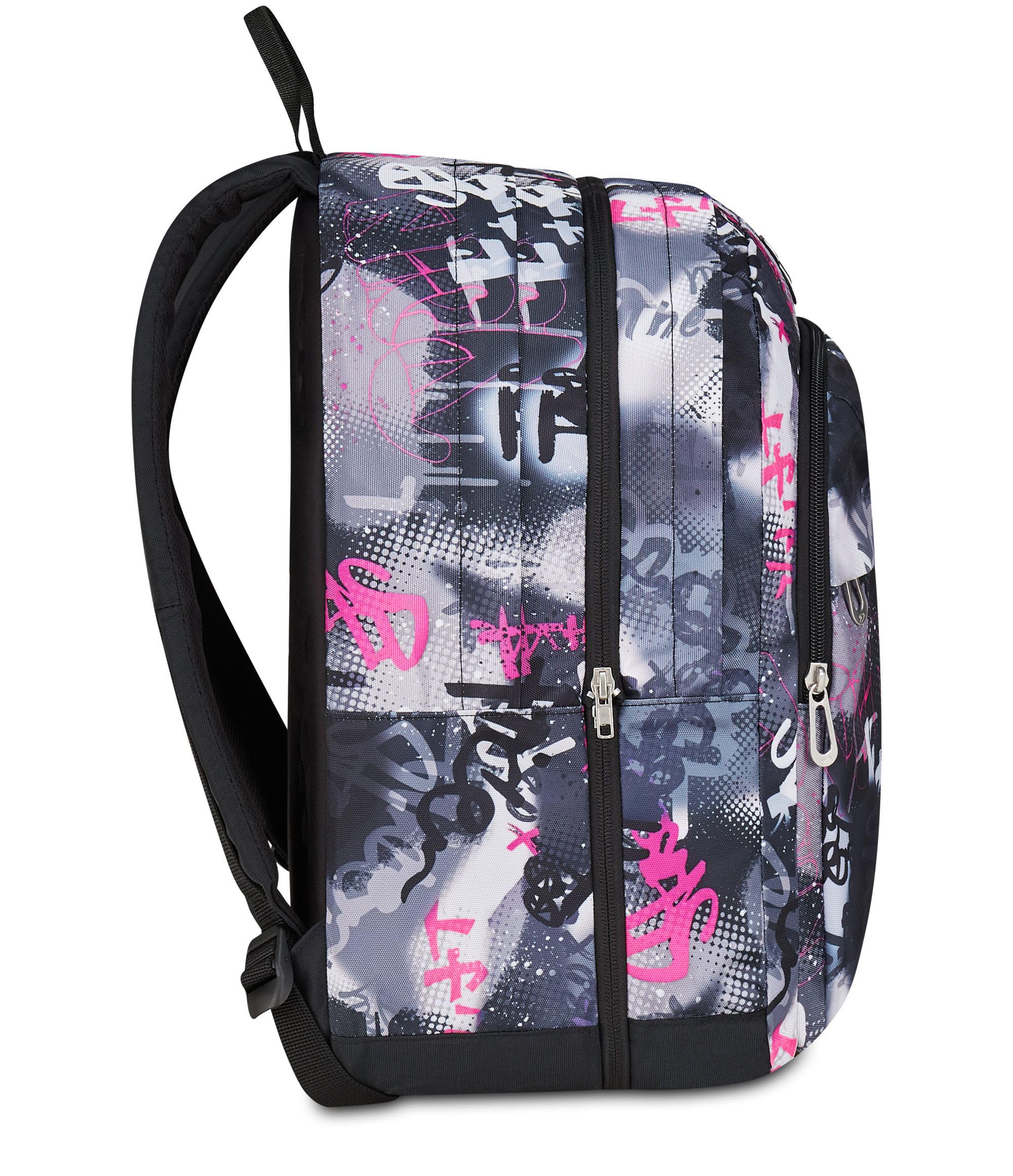 Seven Zaino Scuola Pro XXL Reversibile Detach, Grigio, Zaino Doppio Scomparto, Tasca Porta PC e Tasca Porta Borraccia, Scuola Media e Superiore, Ragazza