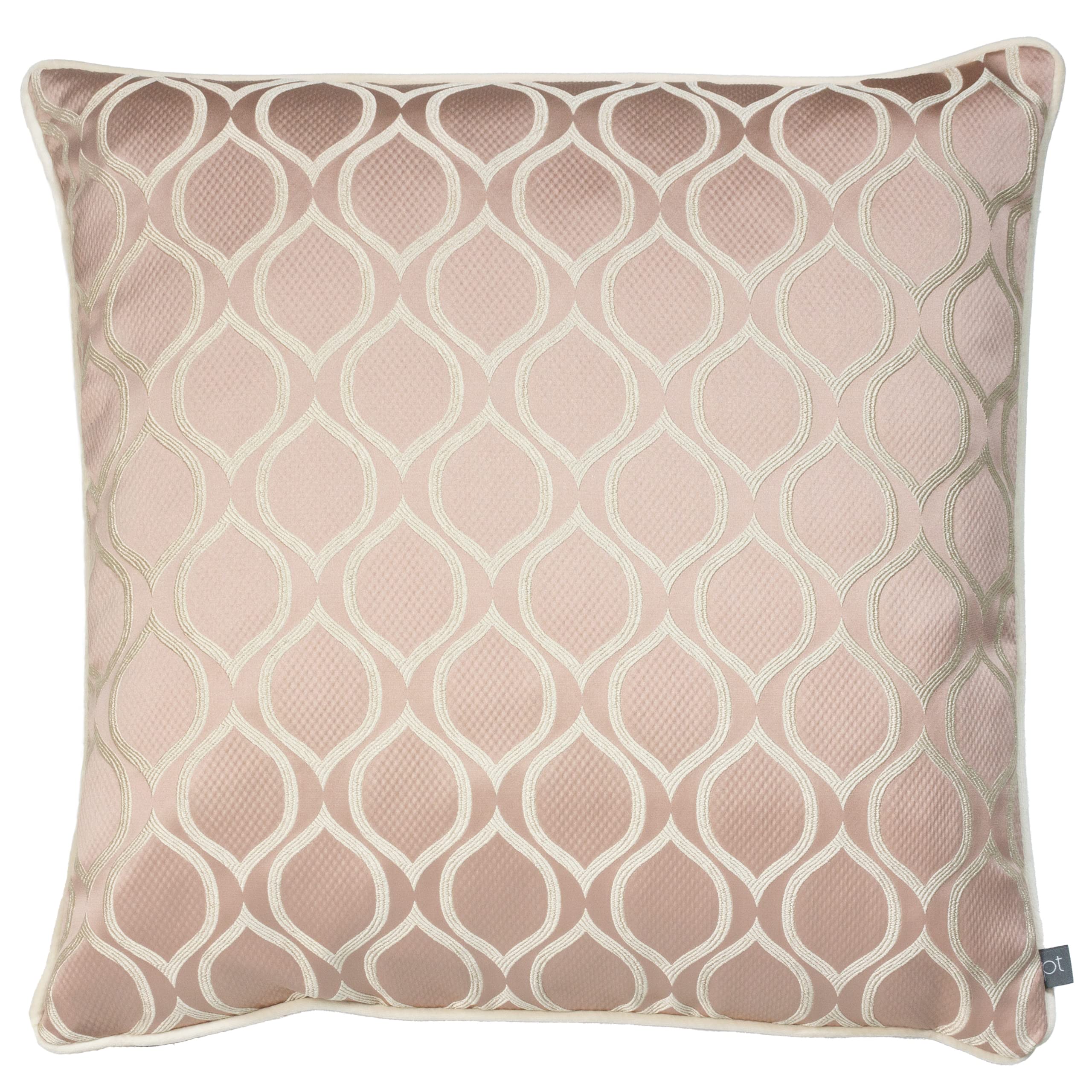 Prestigious Textiles Solitaire Embroidered Geometric Piped Feather Filled Cushion from B&Q