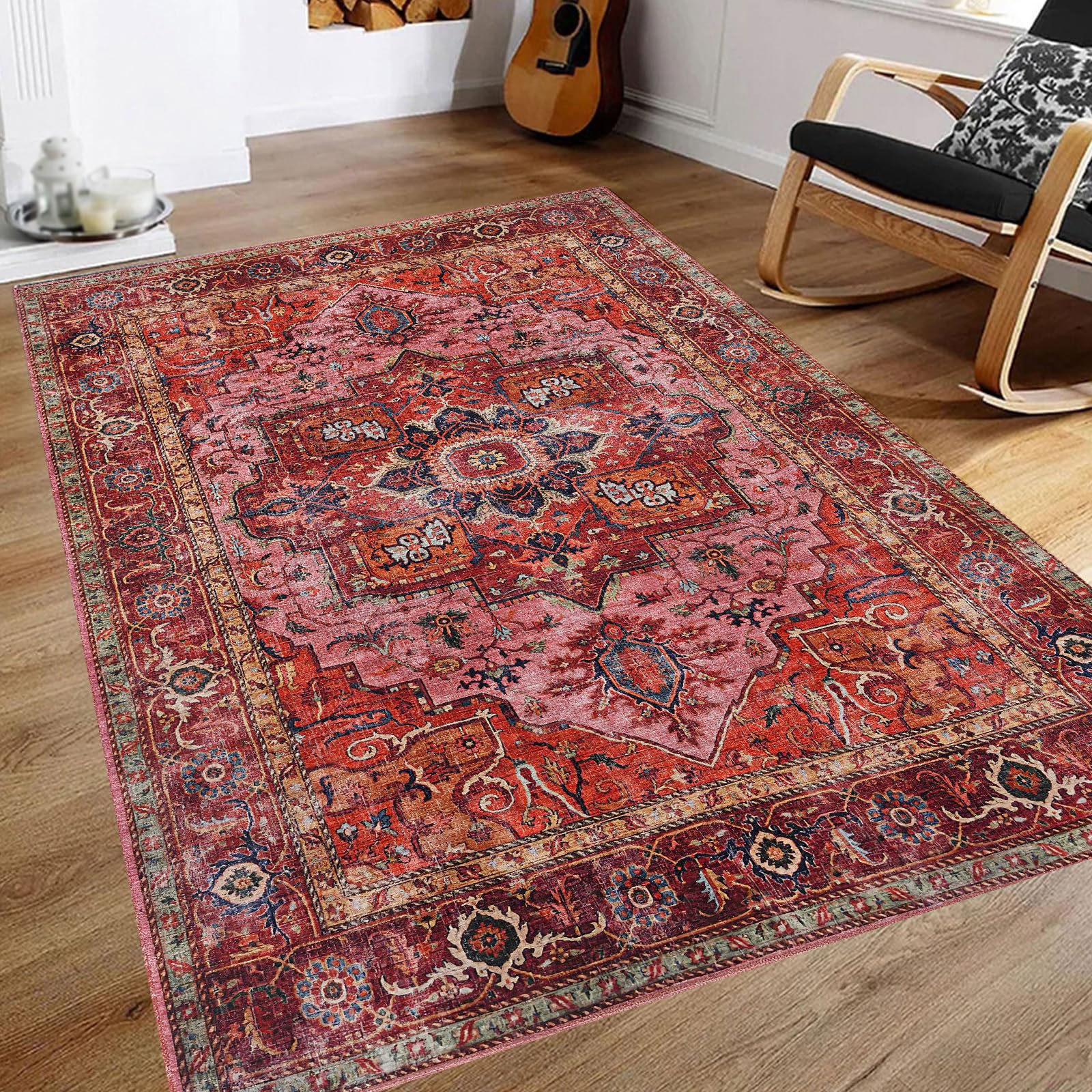 Grand tapis de salon oriental vintage 200x300 pour sublimer votre salle à manger