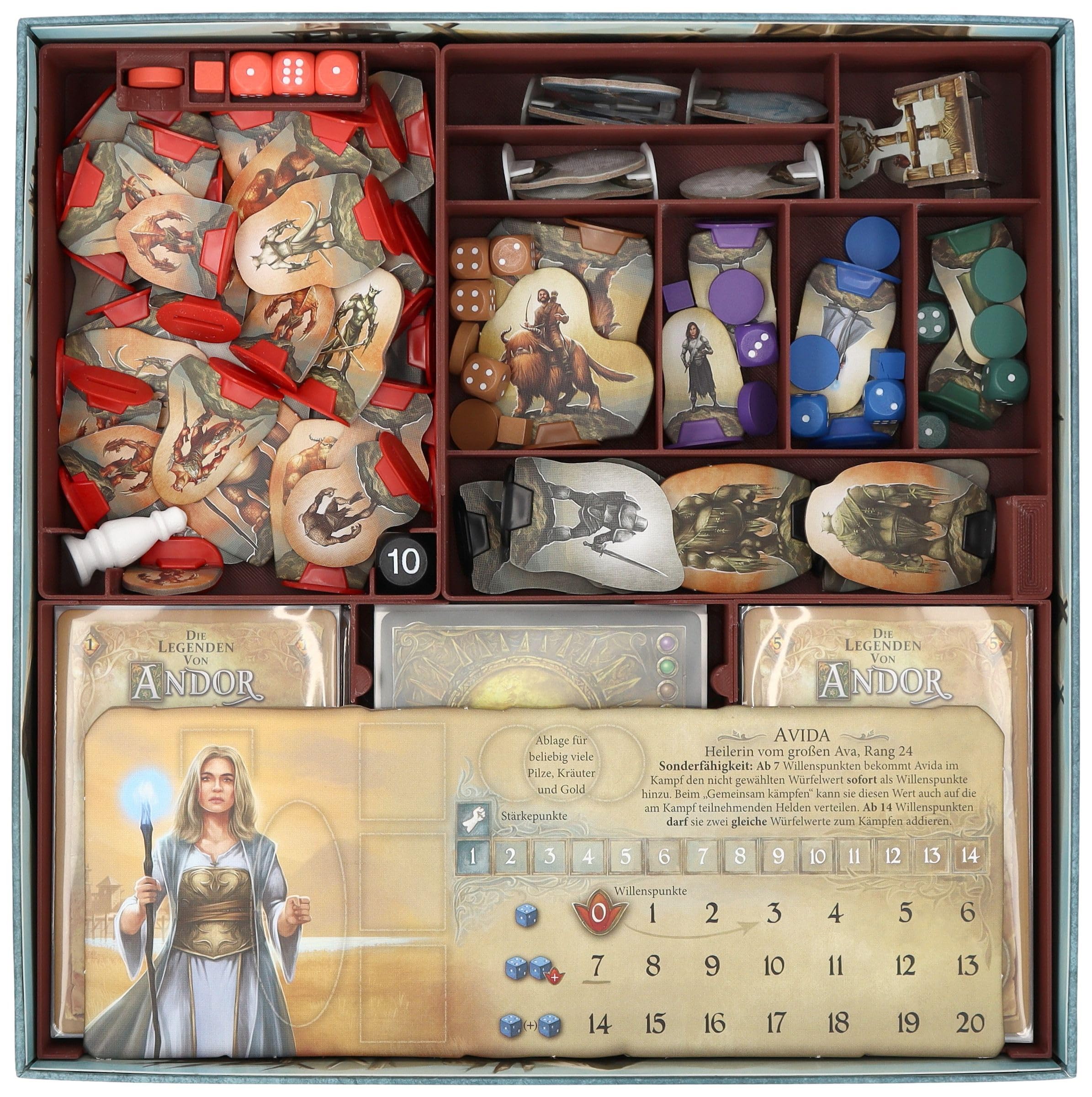 Feldherr Organizer kompatybilny z Legends of Andor: The Distant Land - Wkładka do pudełka z grą planszową - Szybka konfiguracja gry - Łatwy dostęp