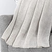 Vista 4 de Beda Home Cenefa de cortina texturizada de lino para cocina y sala de estar; cenefa corta rústica para ventana pequeña, dormitorio, sótano