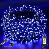 Vista 13 de BlcTec Tira de luces de Navidad para interiores y exteriores, 300 luces LED de 108 pies con 8 modos, enchufe conectable, impermeable, certificación