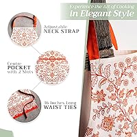 Vista 411 de Maison d' Hermine Delantal 100% de algodón para mujeres con bolsillo de cocina delantal de chef para hombres, decoración de Pascua