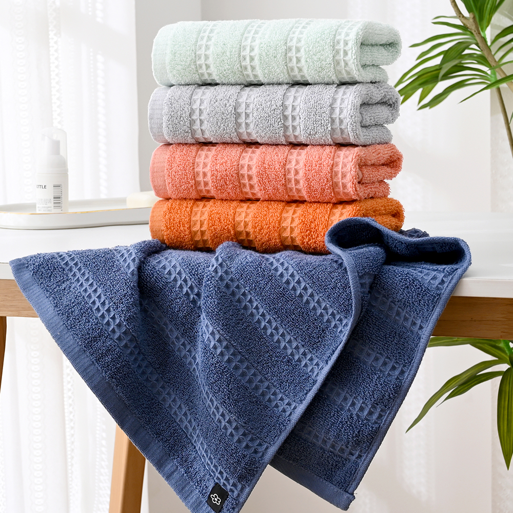 Amazon.com: YiLUOMO Blue Hand Towel Set of 2 100% Cotton