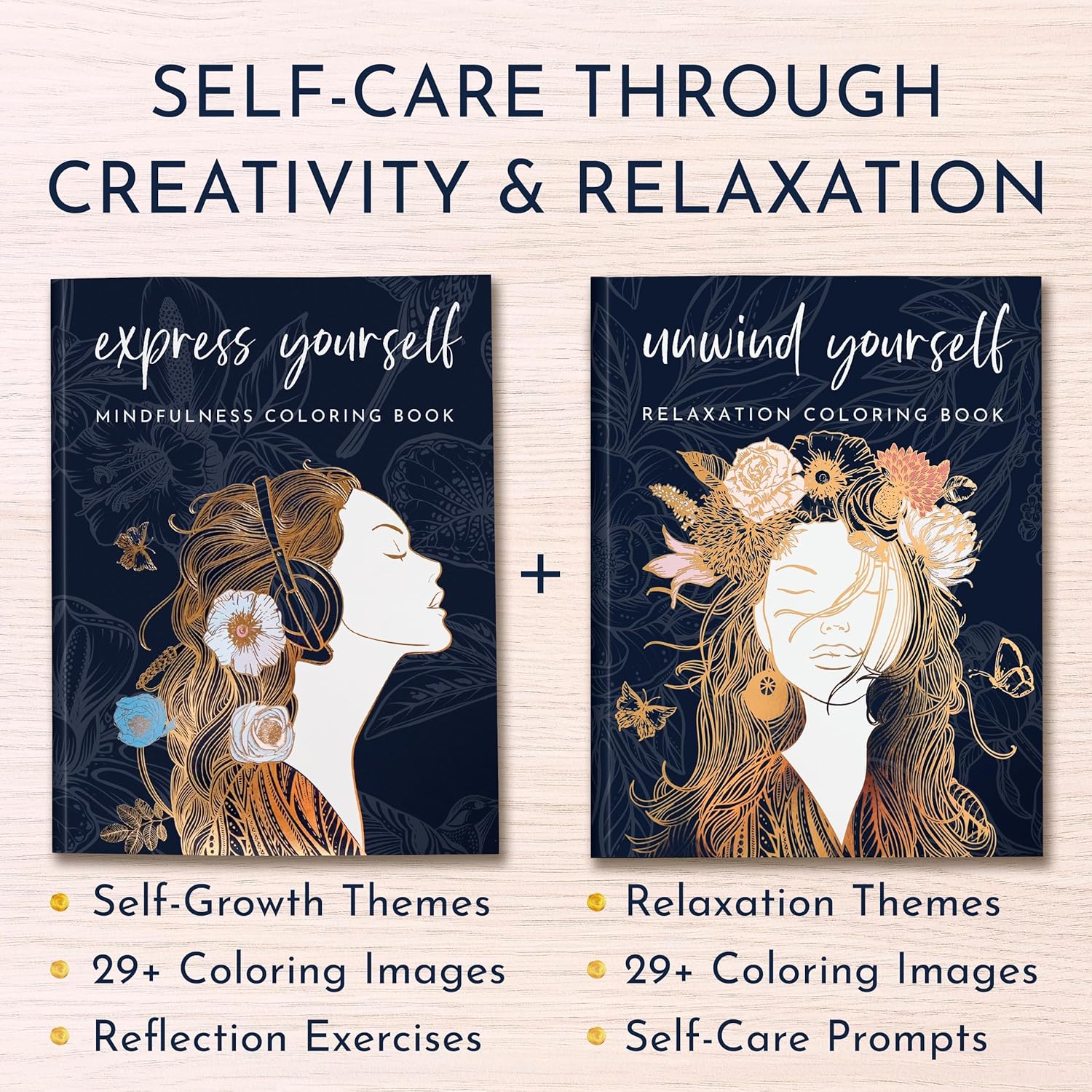 RYVE Adult Coloring Books for Women - Coloring Books for Adults Relaxation, Stress Relief and Anxiety, Mindfulness Gifts for Women,