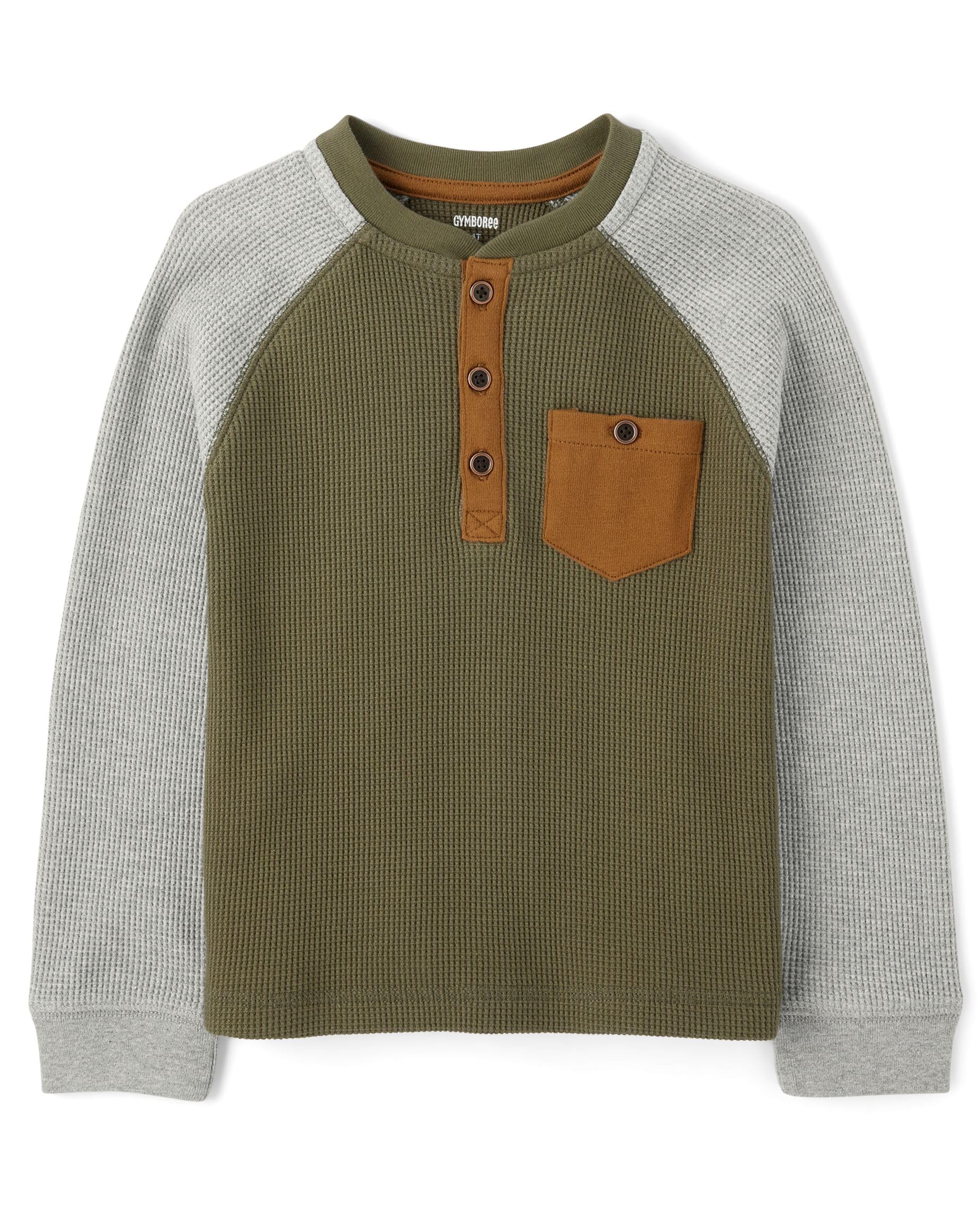 Gymboree Boys and Toddler Long Sleeve Thermal Henley Shirt
