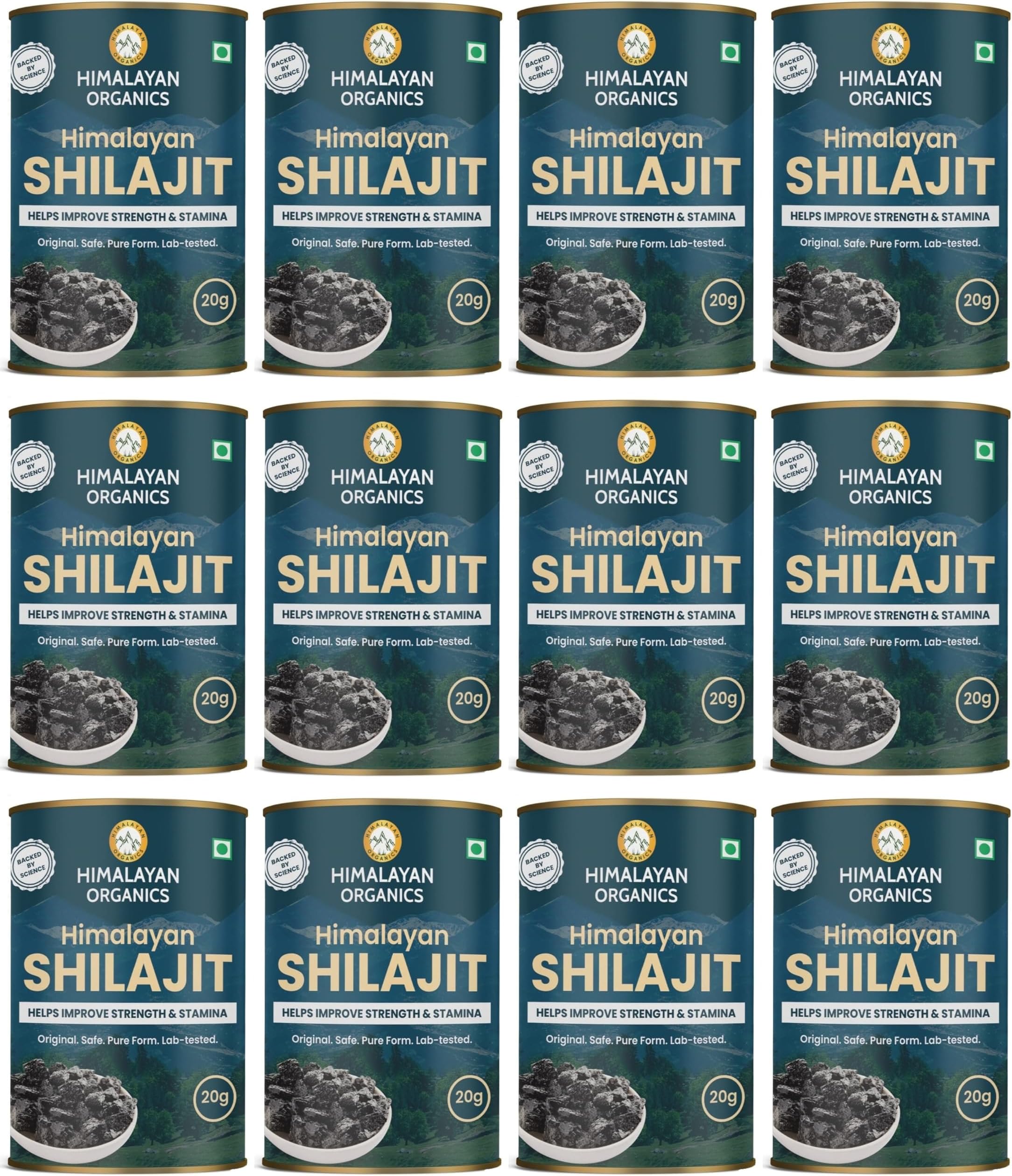 Vlado’s Himalayan Organics Himalayan Shilajit/Shilajeet Resin 20g x Pack of 12