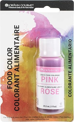 LorAnn Pink - Colorante líquido para alimentos, botella exprimible de 1 onza - Blistered