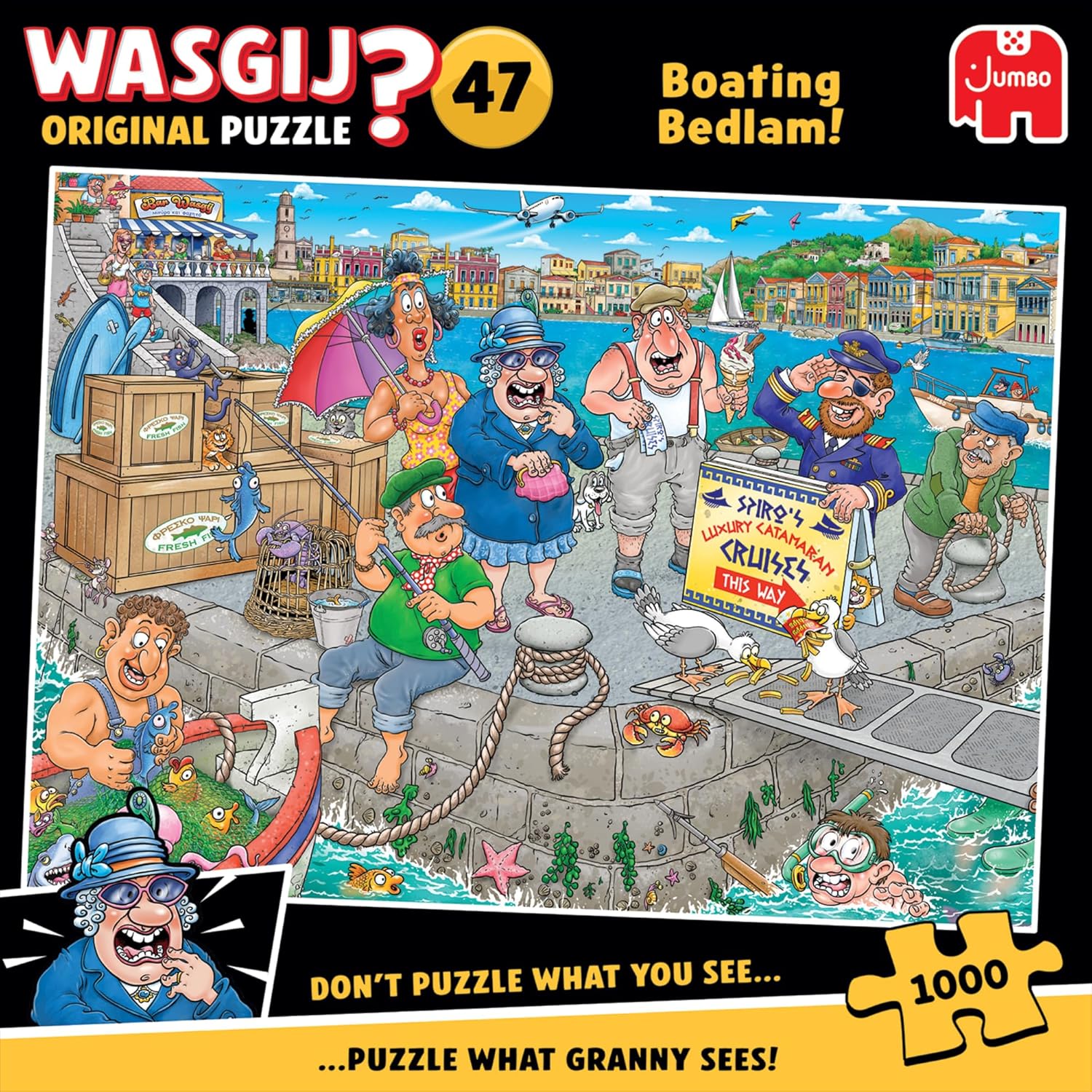 Wasgij Original 47 Jigsaw Puzzle 1000 Pieces Boat Chaos