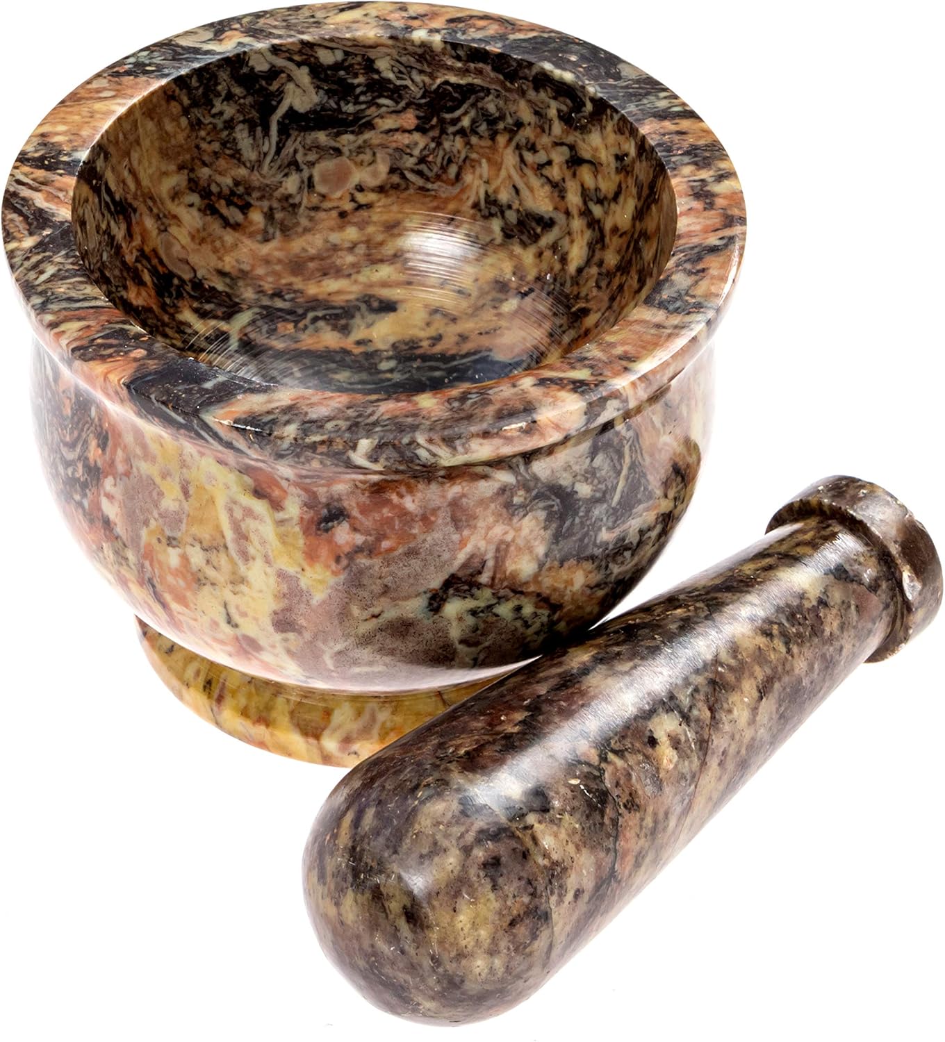 Soapstone Mortar and Pestle (Natural Stone) BigaMart