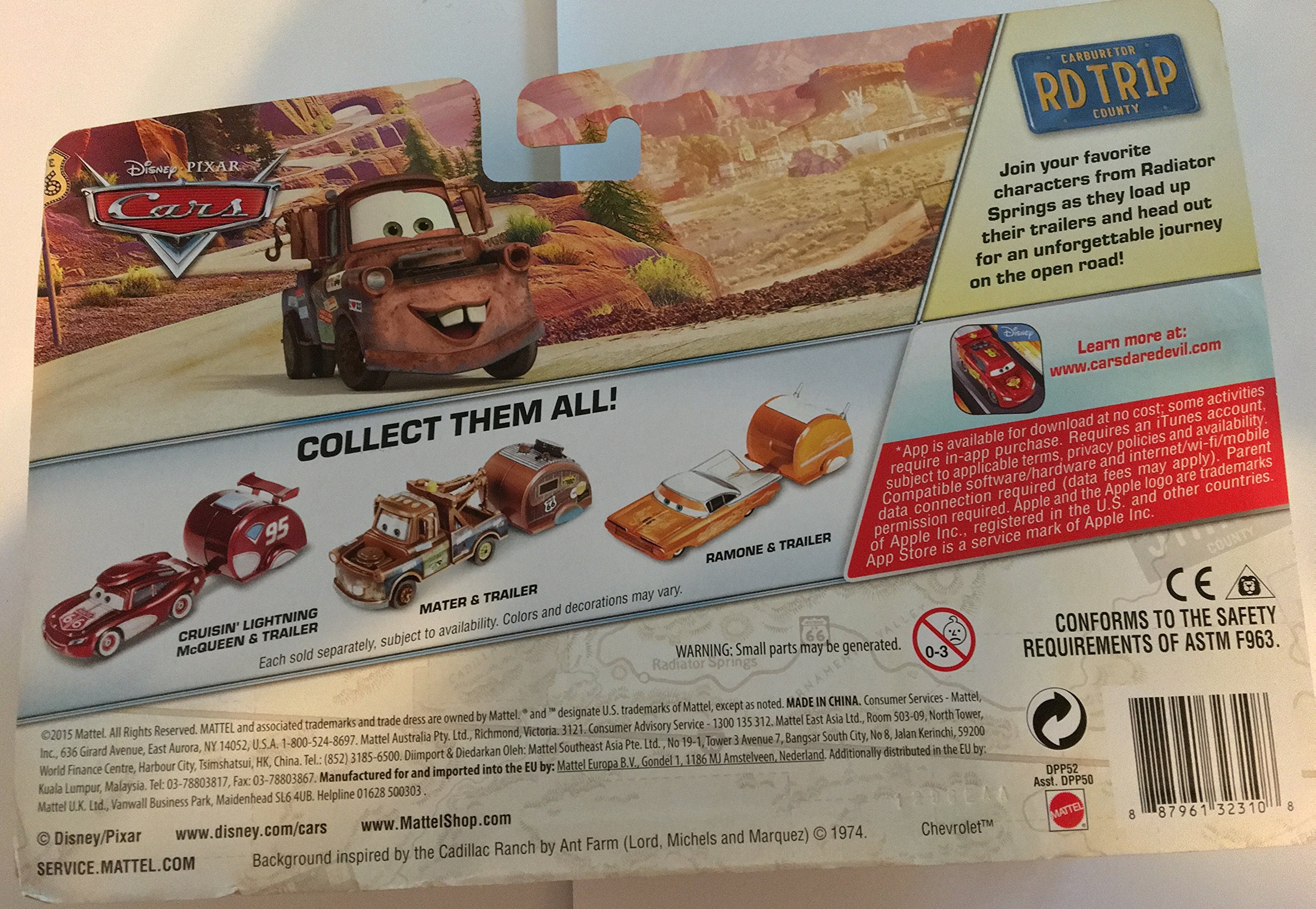 Amazon.com: Disney/Pixar Cars, Carburetor County Road Trip, Mater