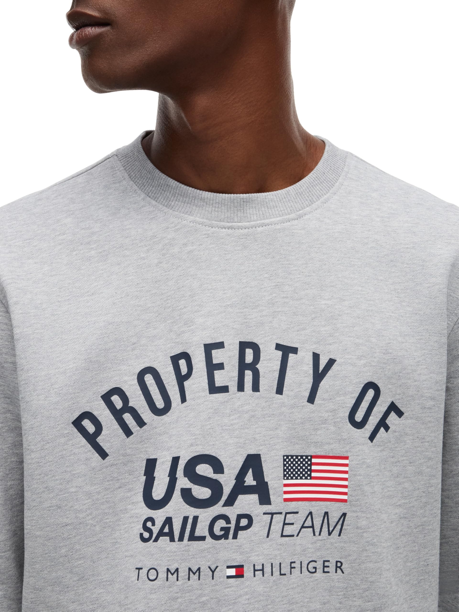 Tommy Hilfiger Herren Us Sailgp Property of Usa Crew Mw0mw45092 Pullover-Sweatshirt