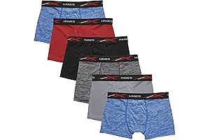 Hanes Boys' Ultra Soft Breathable Moisture Wicking Cotton Trunks