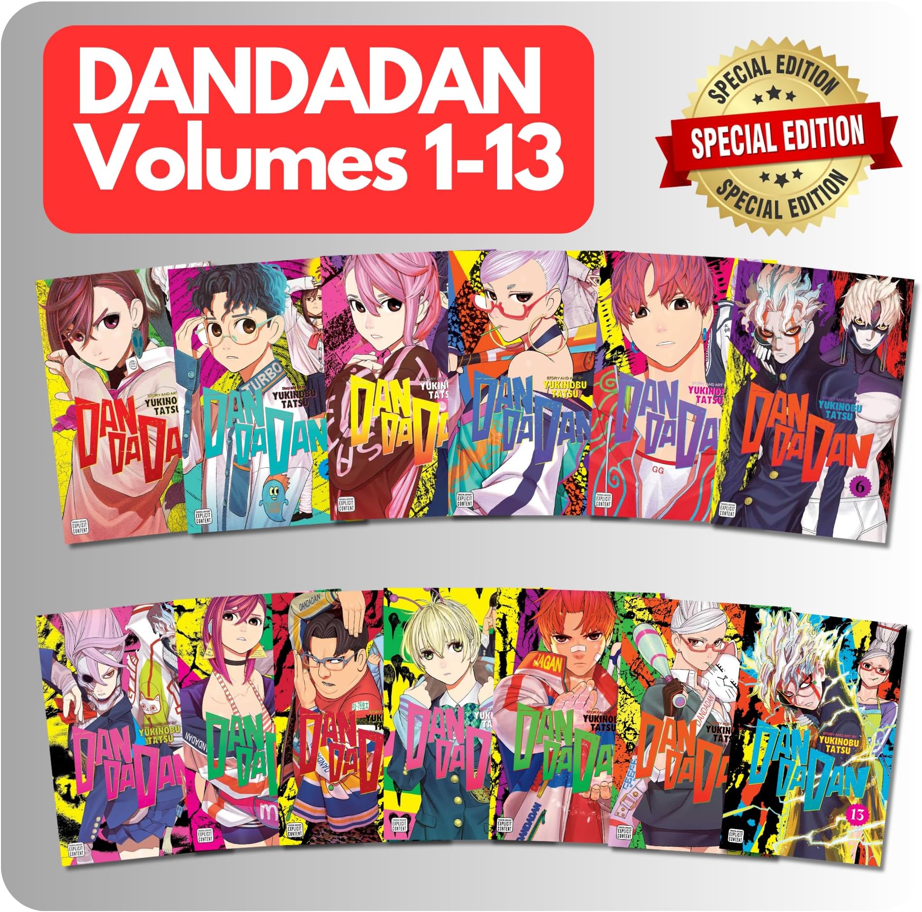 - DANDADAN Volumes 1-13 Ultimate Book Collection Manga Set by Yukinobu Tatsu | Ultimate Manga Bundle | English Language Edition | Collector’s Pack