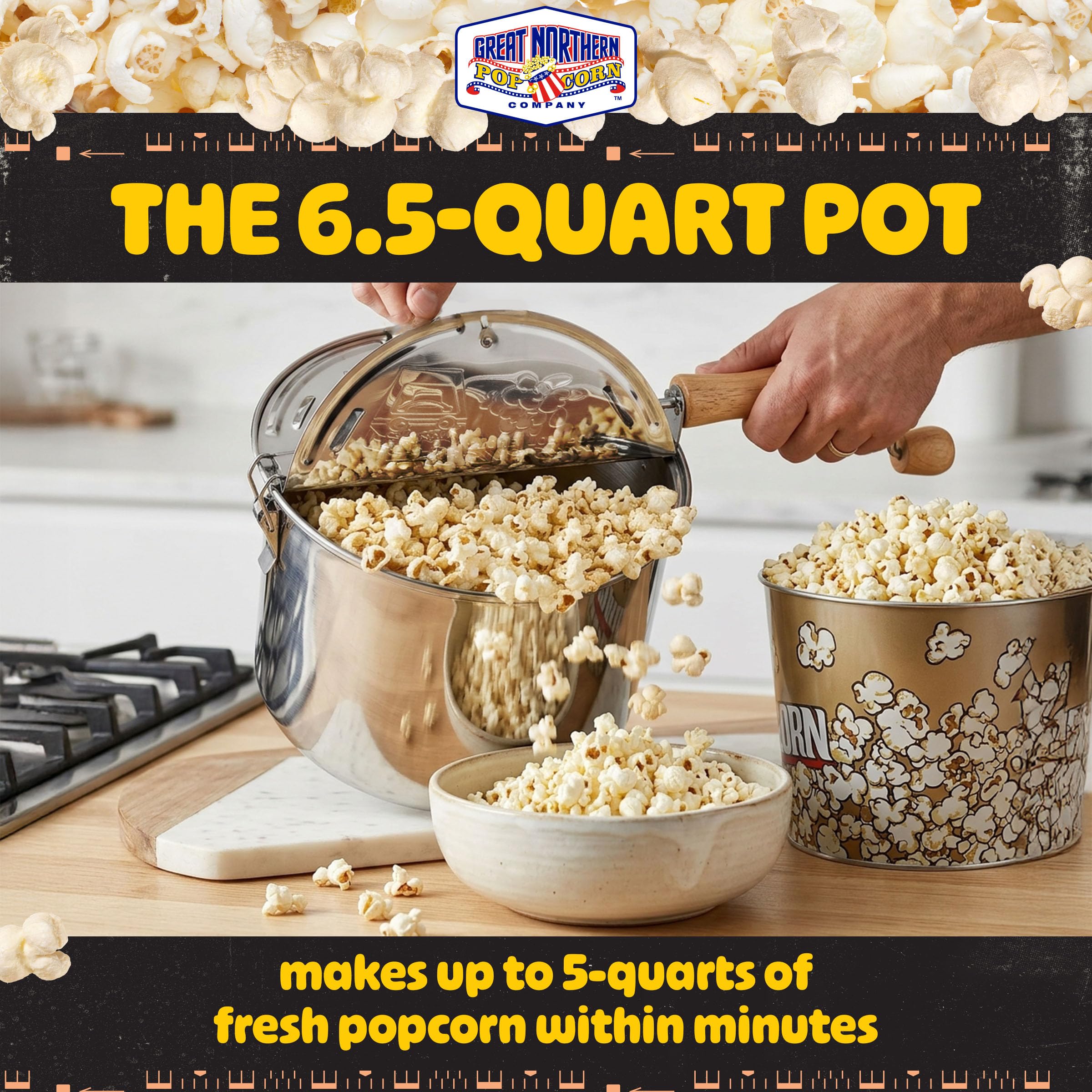 Great Northern Popcorn Popper - Stainless Steel -3