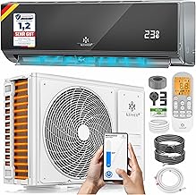 KESSER® Klimaanlage Set Split - mit WiFi/App Funktion Klimagerät - Kühlen A++/ Heizen A+ - 9000 BTU/h (2.600 Watt) Sehr Leise, Kältemittel R32 - Fernbedienung, Timerfunktion - Inkl. Montagematerial