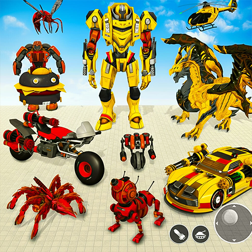 Transformación Definitiva de Auto Robot 3D: Juego Simulador de Guerra de Robots Mecánicos Voladores