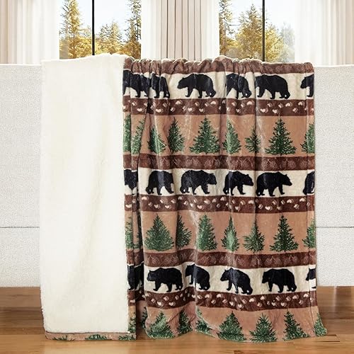Vista 32 de CARSTENS, INC. Wrangler Ultra Premium - Manta de forro polar sherpa súper suave, 54 x 68 pulgadas, diseño Southwest Horizon Horizonte Suroeste