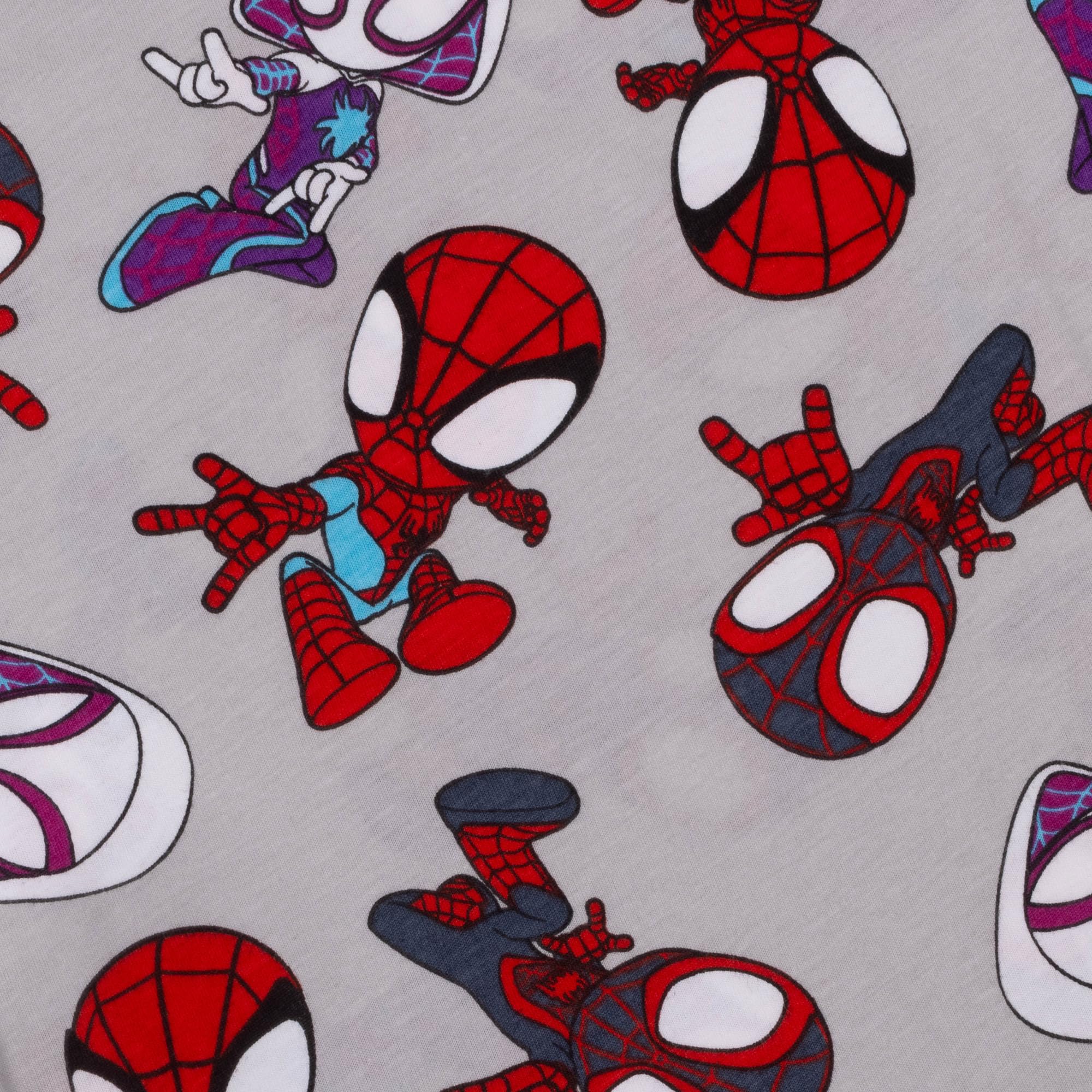 Spidey & Friends/Spiderman - Confezione da 3 Magliette a Maniche Corte in 100% Cotone, per Ragazzi