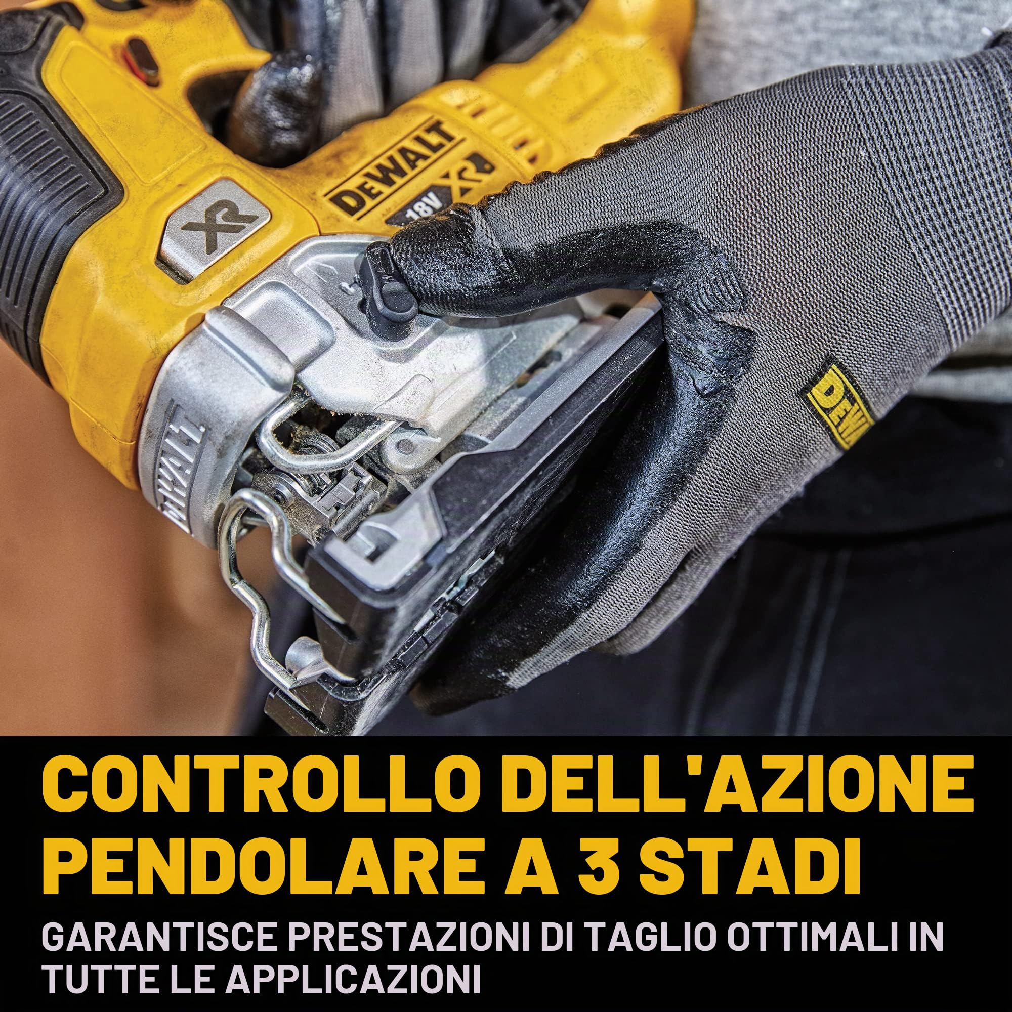 DEWALT Seghetto alternativo 18V Motore BRUSHLESS, DCS334NT-XJ