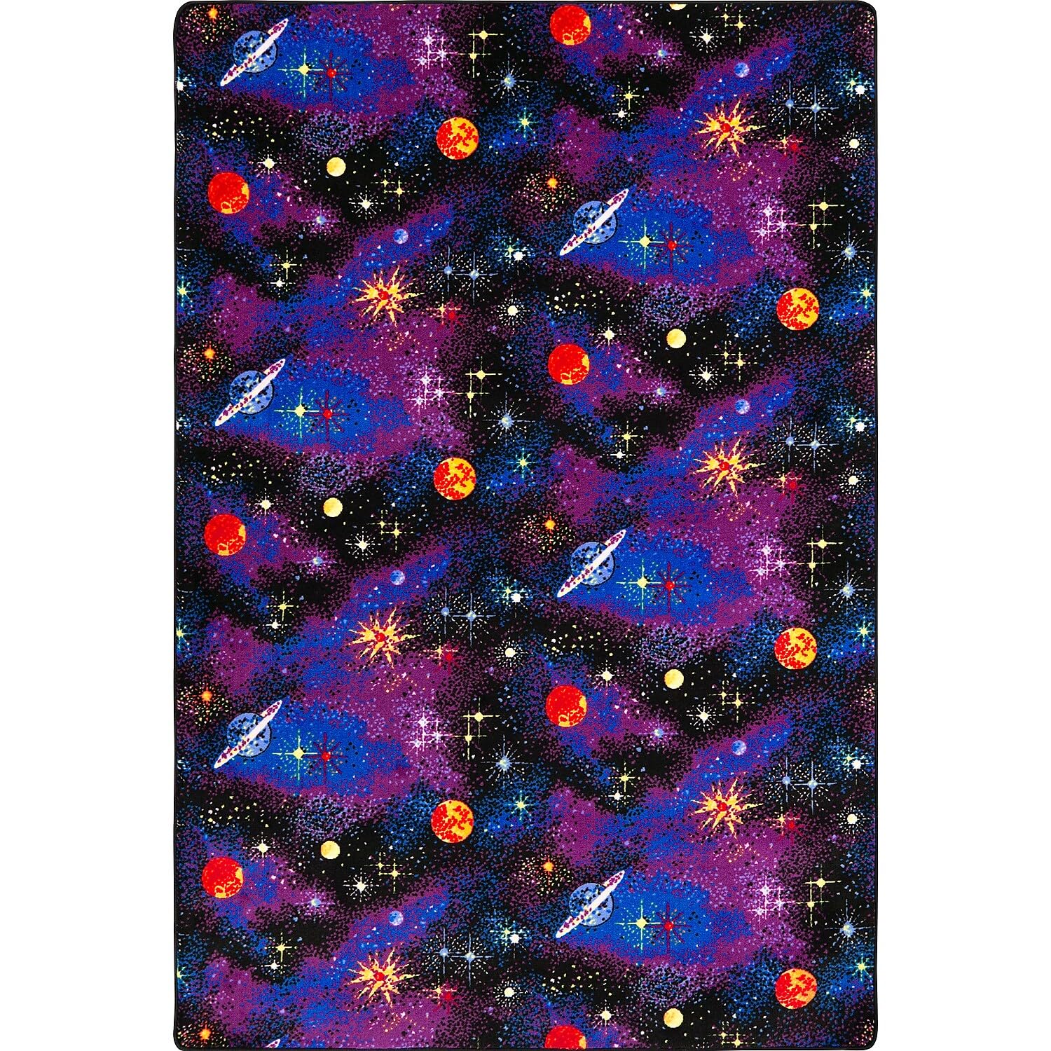Joy Carpets Fluorescent Space Explorer 6' x 9' Area Rug