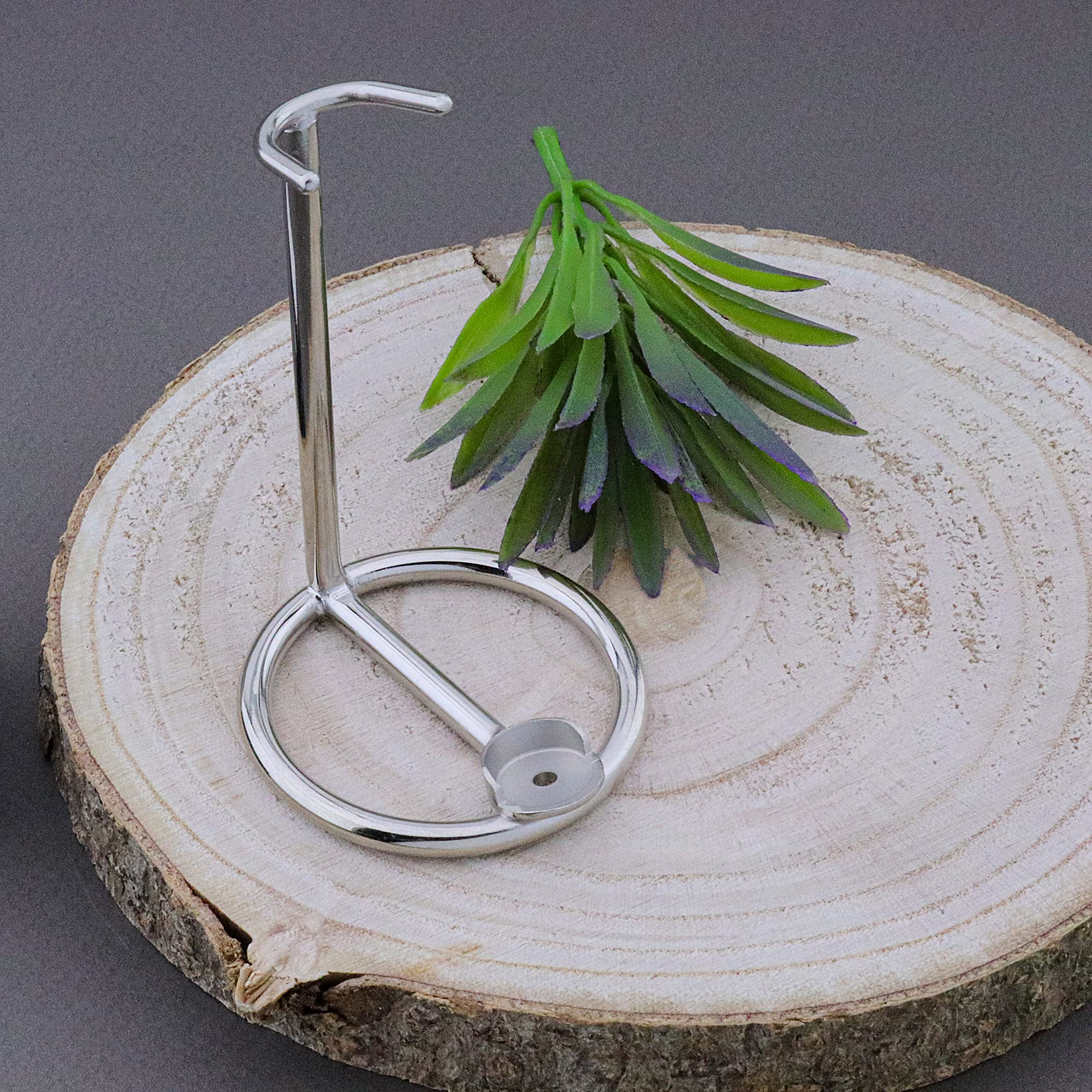 Supporto per rasatura da uomo, realizzato in acciaio INOX (finitura cromata) per tutti i tipi