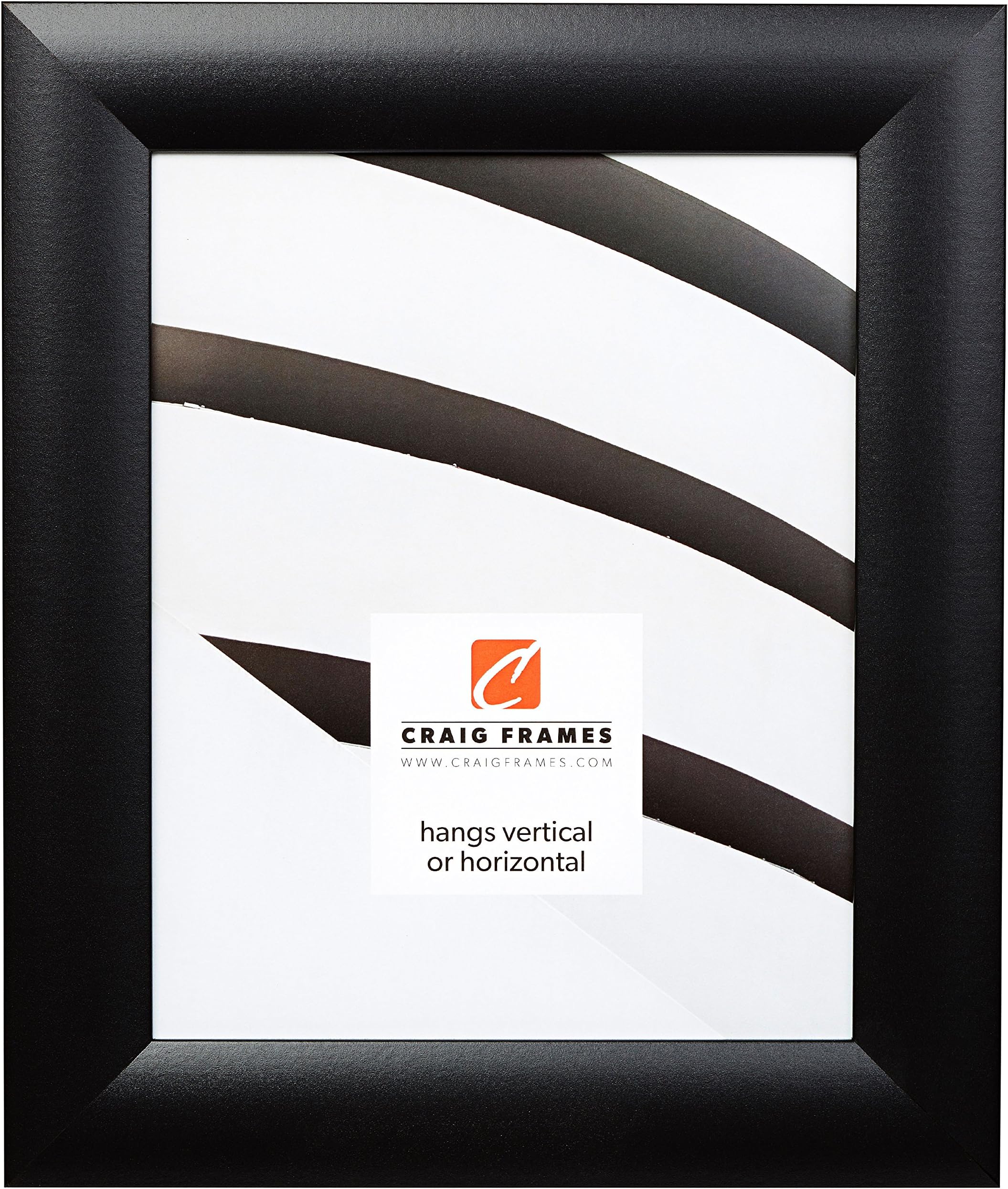 Craig Frames WB3 11 by 14-Inch Picture Frame, Wood Composite, 1.635-Inch Wide, Black