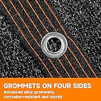 Vista 5 de 90% Shading Rate 8'x10' Black Shade Cloth,UV Resistant Durable Mesh Tarp with Grommets&Reinforced Edges, Shade Net Using for Plants Cover