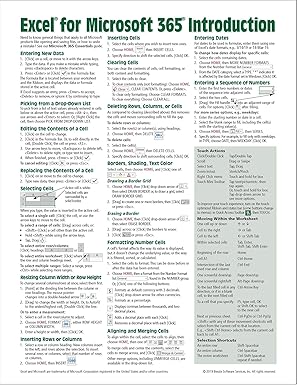 Excel for Microsoft 365 (Office 365) Introduction Quick Reference Guide ...