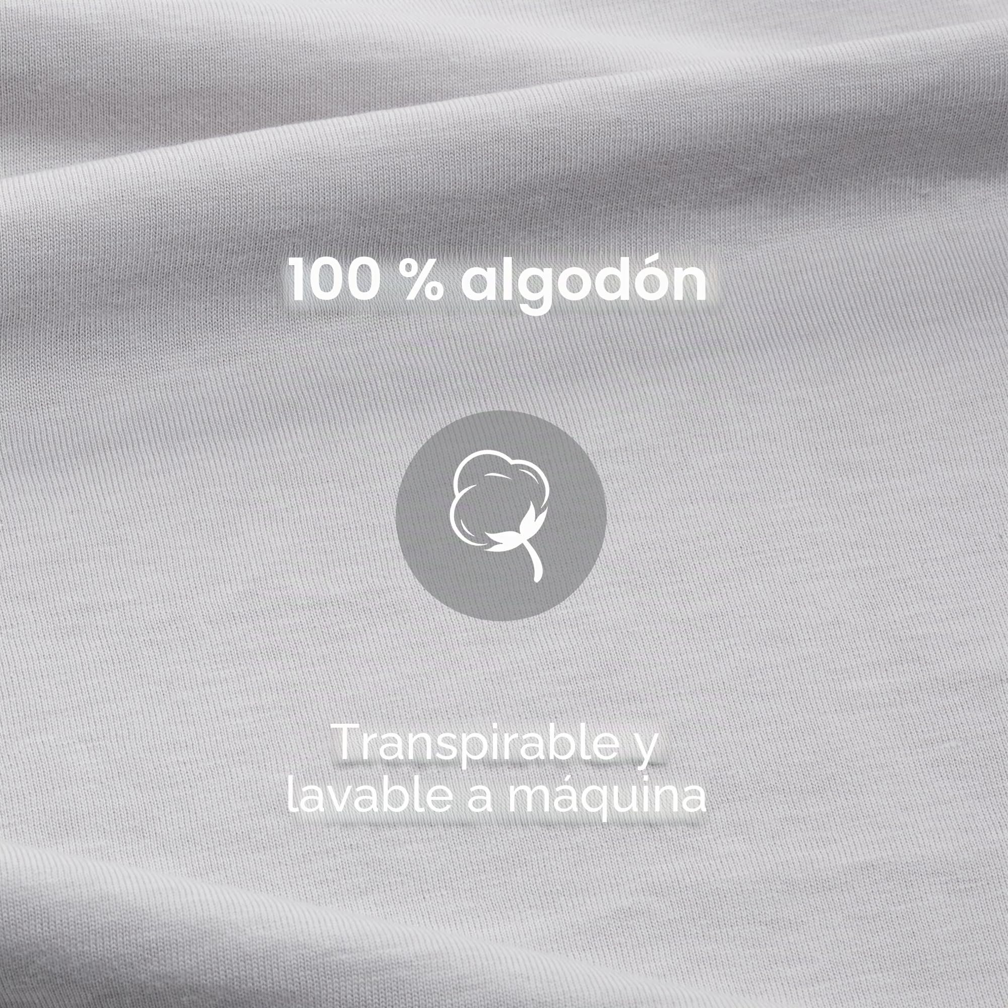 Almohada Embarazada U, Funda 100% Algodón Desmontable y Lavable
