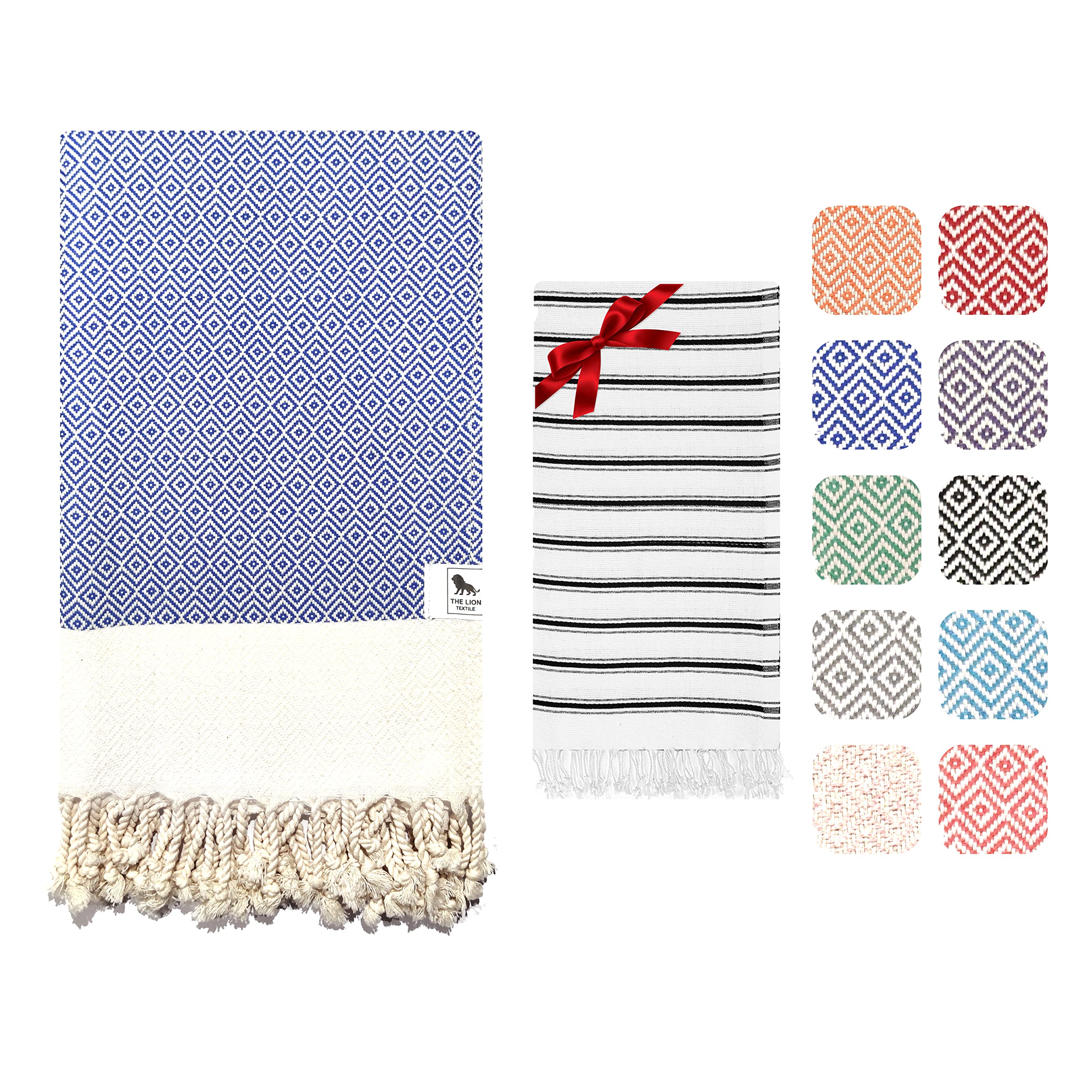 Beach towel, Bath Towel - Turkish Soft Cotton, Light and Thin, Quick Drying Beach Towels Adults. Peshtemal (Hammam Towel) 94x180cm Bathroom, Beach, Pool, SPA, Gym, Yoga, Yacht.…