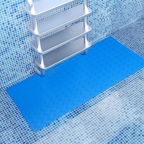 Miniatura 16 de DECOHS Alfombra de escalera de piscina, 9 x 36 pulgadas, antideslizante, alfombrilla protectora para piscina sobre el suelo, escaleras, escaleras