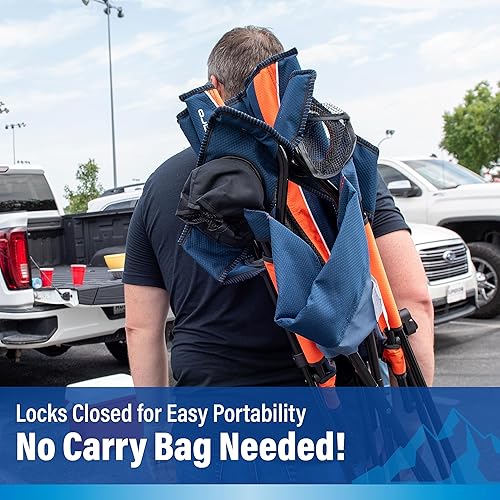 Vista 47 de Kijaro Dual Lock Pro NFL - Silla plegable para fanáticos deportivos, 26 pulgadas de largo x 35.5 pulgadas de ancho x 37 pulgadas de alto, New New