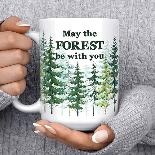 Miniatura 3 de Trees Nature Coffee Mug  May The Forest Be With You Funny Ceramic Cup  Microwave Dishwasher Safe Camping Gift