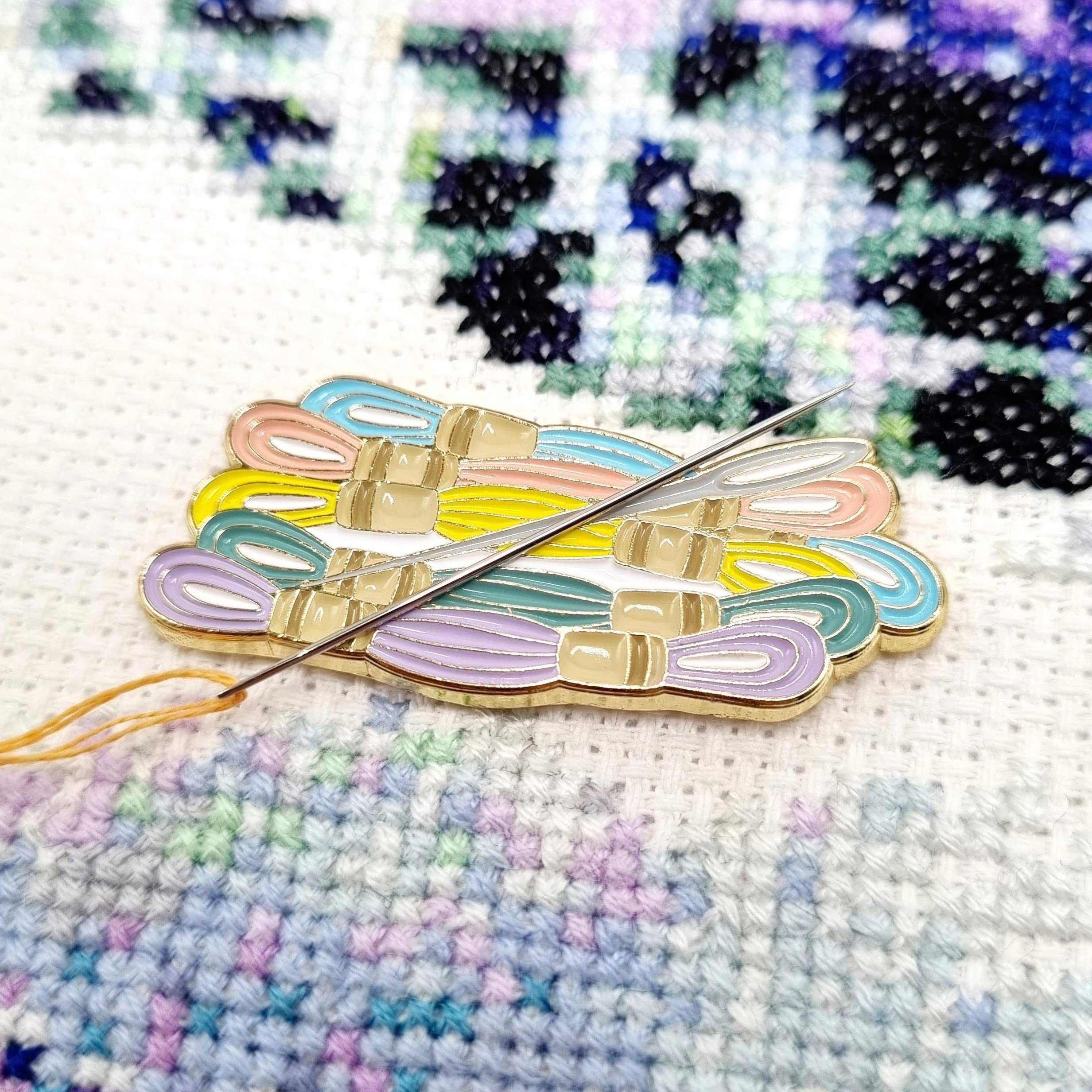 Meloca Designs Aguja e hilo para punto de cruz, bordado, punto de aguja, costura, acolchado, costura y mercería