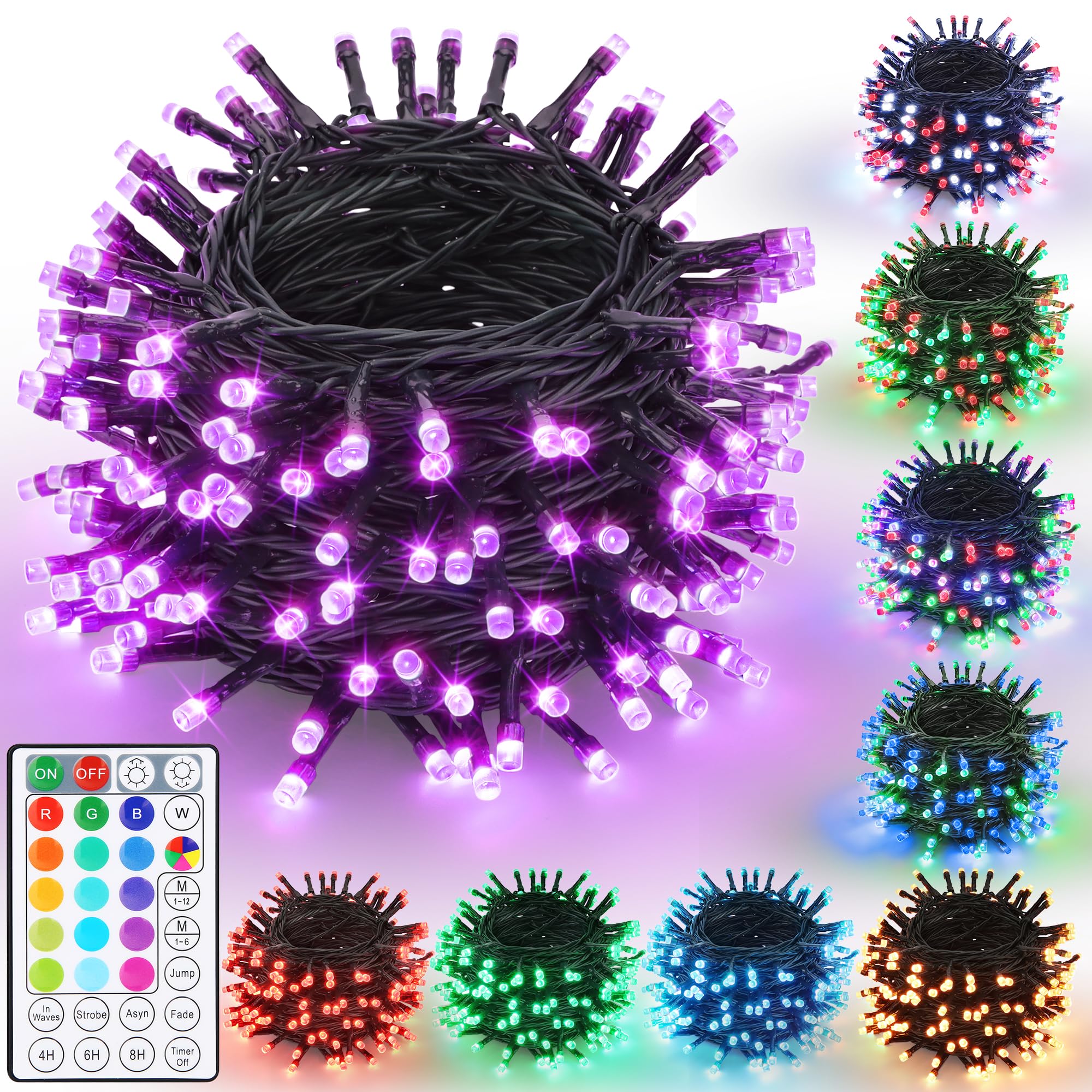 iBaycon 66FT 200 LED RGB Color Changing String Lights
