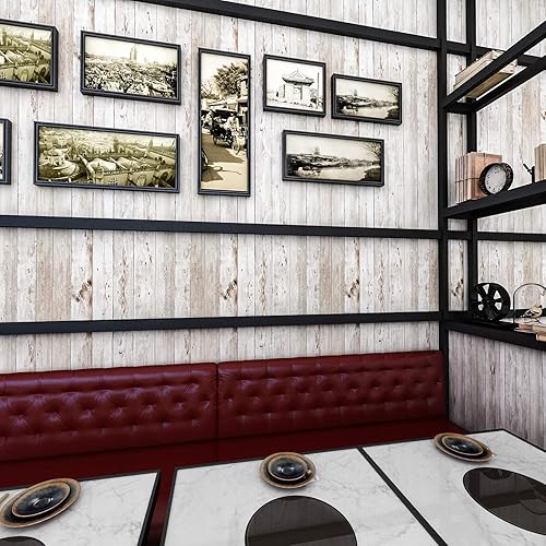 Miniatura 5 de Livelynine Papel tapiz de madera para pared, 17.7 x 276 pulgadas, papel tapiz autoadhesivo para tablón de anuncios de madera, rollos de papel de