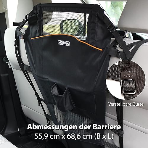 Miniatura 5 de Kurgo Barrera de asiento trasero para perros y SUV, barrera automotriz para mascotas, barrera de asiento trasero para perros, reduce las
