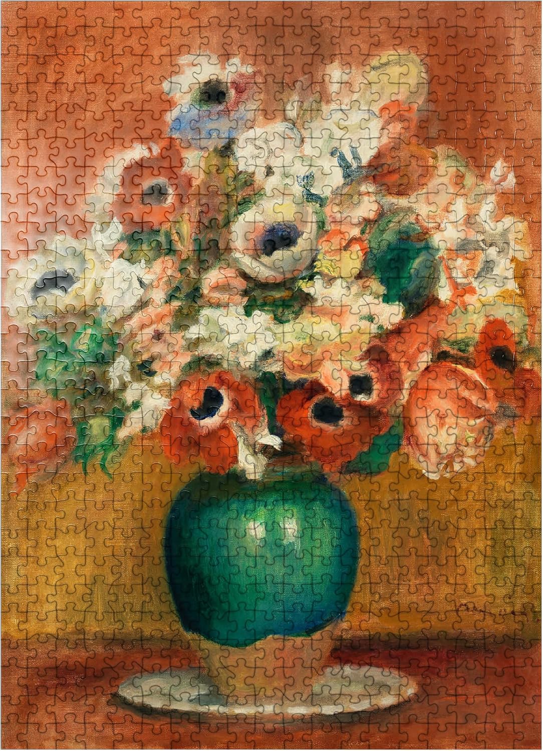 MyPuzzle Flowers (Fleurs) 1885 By Pierre-Auguste Renoir - Premium 500 Piece Jigsaw Puzzle for Adults